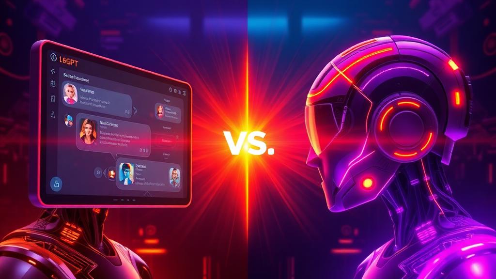 ChatGPT and Claude AI assistants comparison graphic